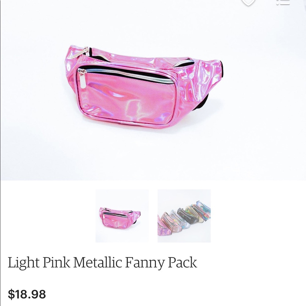 Metallic chrome Fanny pack 💕💘💖💗